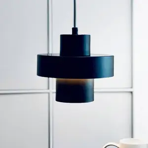Dyberg Larsen Suspension Stoke, noir, Ø 20 cm, métal pas cher
