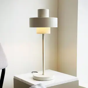 Comparateur de prix : Dyberg Larsen Lampe de table Stoke, blanc mastic, hauteur 49,5 cm