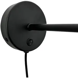 Comparateur de prix : Dyberg Larsen applique murale Stoke, noir, Ø 20 cm, métal