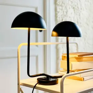 Comparateur de prix : Dyberg Larsen Lampe de table Cluster, noir, métal, à 2 lampes