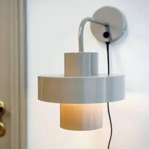 Comparateur de prix : Dyberg Larsen applique murale Stoke, gris, Ø 20 cm, métal