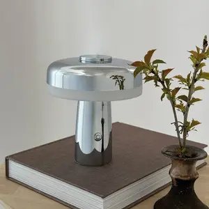 Lampe à poser en métal chromée, h 16,5 cm d 15 cm - porter pas cher