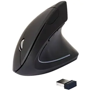 RATON Q-CONNECT OPTIQUE SANS FIL ERGONOMIQUE VERTICALE PILES AAA NOIR pas cher