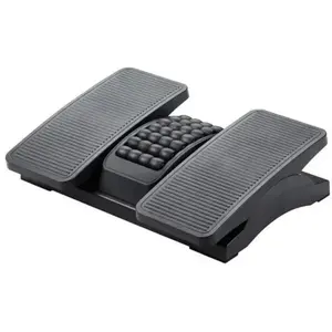 Q-Connect Repose-Pieds en Plastique réglable Droite Gauche 2 hauteurs Effet Massage 430x320x110 mm