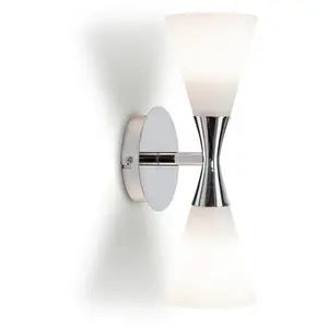 Applique duo chrome 32cm Harlekin - Herstal