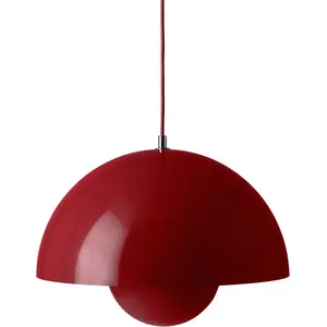 Comparateur de prix : &tradition - Suspension FlowerPot - Rouge - Acier laqué - Designer Verner Panton