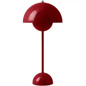 Comparateur de prix : &tradition - Lampe de table FlowerPot - Rouge - Acier laqué - Designer Verner Panton