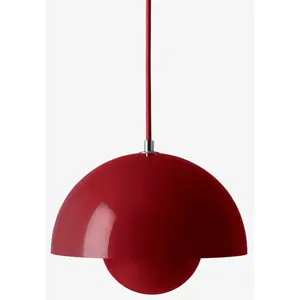 Comparateur de prix : &tradition - Suspension FlowerPot - Rouge - Acier laqué - Designer Verner Panton