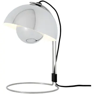 &tradition - Lampe de table FlowerPot - Métal - Acier plaqué chrome - Designer Verner Panton