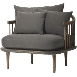 Fauteuil gris Fly SC1 - &tradition pas cher