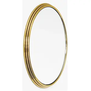 Miroir rond en laiton 46cm Sillon SH4 - &tradition