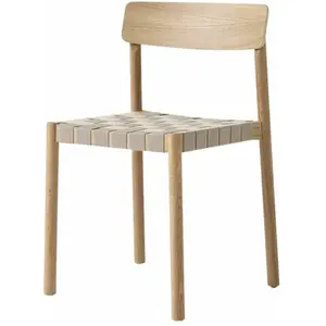Chaise en bois naturel et sangles en lin naturel Betty TK1 - &tradition pas cher