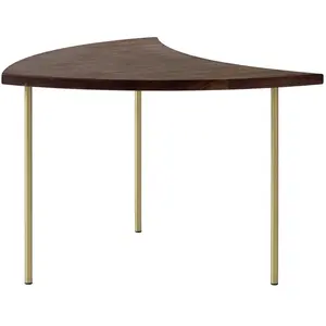Table basse en noyer et pieds laiton Pinwheel HM7- &tradition pas cher
