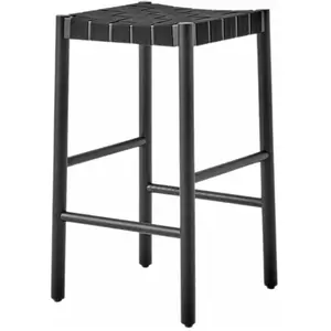 Tabouret de bar noir et piètement noir Betty TK7 - &tradition pas cher