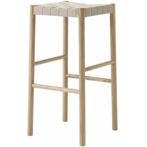 Tabouret de bar beige et piètement naturel Betty TK8 - &traditionVendu parsmallable