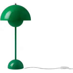 Comparateur de prix : Lampe à poser en métal laqué vert Signal 50 x 23 cm Flowerpot VP3 - &Tradition