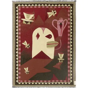 &tradition & Tradition - Plaid Momento JH46, Jaime Hayon Bordeaux taille unique pas cher