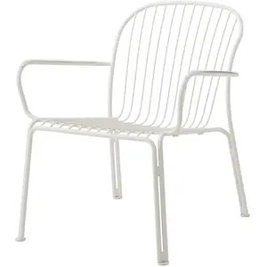 &tradition Chaise de jardin large avec accoudoirs en acier ivoire Thorvald SC101 ... pas cher