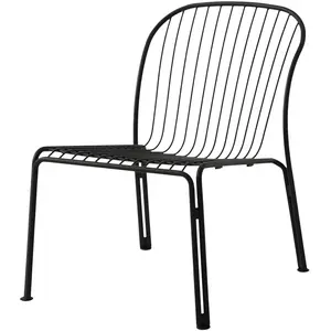 Chaise de jardin large en acier noir chaud Thorvald SC100 - &tradition pas cher