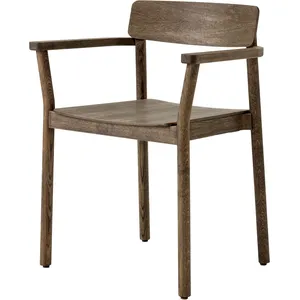 &tradition Chaise avec accoudoirs en chêne fumé huilé 78x61 cm Betty TK10 - &trad... pas cher