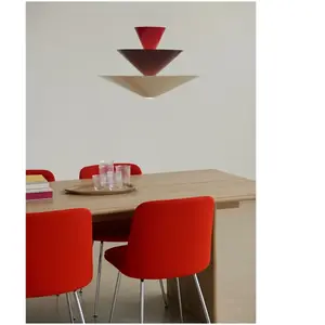 &tradition Suspension en aluminium filé et acier rouge bordeaux blanc 60cm Gio LN... pas cher