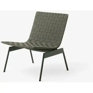 &tradition Fauteuil de jardin en acier et sangles en polyester vert bronze Ville AV44 - &traditi pas cher