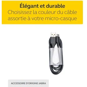 Comparateur de prix : Cable Jabra Evolve2 USB Cable USB-A to USB-C - Noir