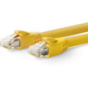 VivoLink - Câble réseau - RJ-45 (M) pour RJ-45 (M) - 40 m - F/FTP - CAT 6a - sans halogène, moulé, solide - jaune
