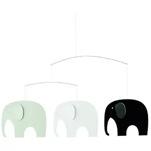 Comparateur de prix : Flensted Mobile Elephant party, noir/blanc/gris