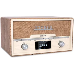 Radio Dab,Radio Portable Vintage Affichage Numérique Led Haut-Parleurs