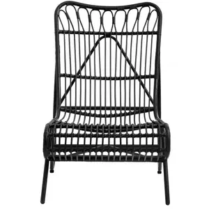 Nordal Chaise longue de jardin - noir pas cher