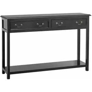 Comparateur de prix : Nordal Table console Moss avec tiroirs - noir