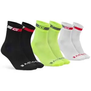 Comparateur de prix : Pack de 3 paires de chaussettes gripgrab tricolore regular cut