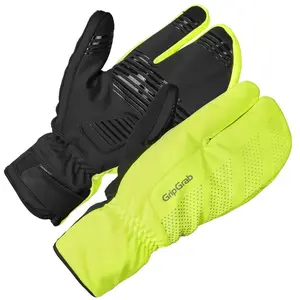 GripGrab - Ride Windproof Deep Winter Lobster Gloves - Gants taille L - 10, vert/noir pas cher