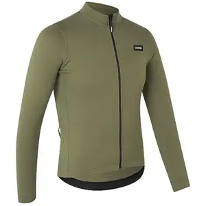 GripGrab Maillot manches longues gribgrab gravelin merinotech thermal vert olive pas cher