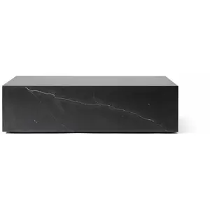 Table basse rectangulaire en marbre noir 100 x 60 cm Plinth Low - Audo