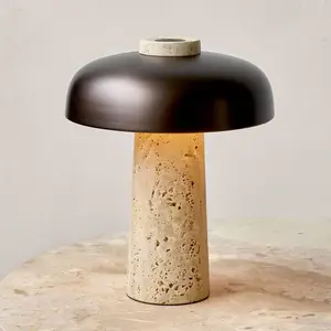 Audo Copenhagen Audo lampe de table LED Reverse, bronze, travertin, ha... pas cher
