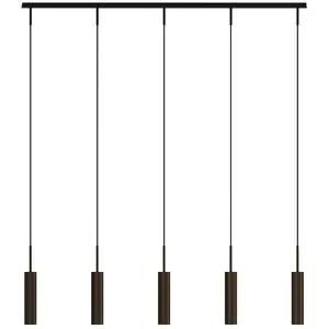 Audo Copenhagen Audo Suspension Tubulaire Rail, 5 lampes à bronze, alu...Vendu parluminaire