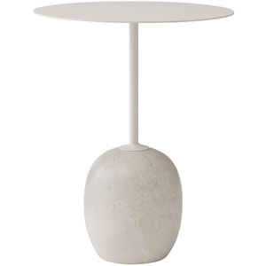 &tradition - Guéridon Lato - Beige - Acier peint - Designer Luca Niche... pas cher