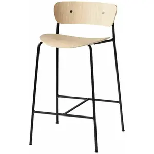 &Tradition Tabouret De Bar Pavillon Av7&av9 - Chêne Laqué - Hauteur D'assise 65 C... pas cher