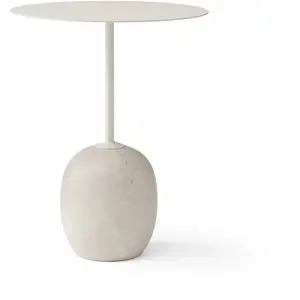 Table d'appoint en marbre blanc Lato LN8 - &tradition pas cher