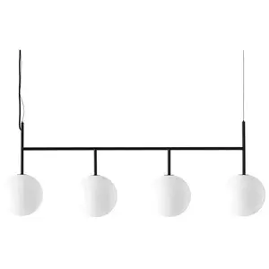 Audo Copenhagen TR BULB-Suspension LED 4 Lumières Métal/Verre L125cmVendu parluminaire