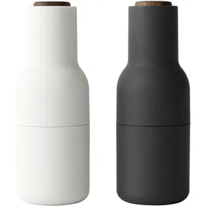 Moulin à sel et moulin à poivre gris et blanc Bottle - Audo pas cher