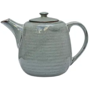Broste Copenhagen Théière Nordic Sea 1,3 L en céramique bleu gris pas cher