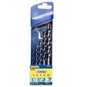 Comparateur de prix : Set de 5 forets Multi matériaux Irwin Ø4, 5, 6, 8, 10mm