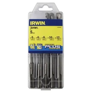 Comparateur de prix : Irwin Étui de 5 mèches SDS+ Speedhammer plus Ø 5/6/8/10/12 mm