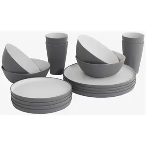 Outwell - Gala Geschirrr-Set 4 Personen - Set de vaisselle gris