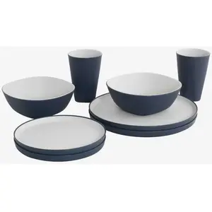 Outwell - Gala Geschirrr-Set 2 Personen - Set de vaisselle gris/bleu