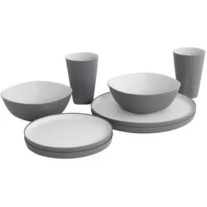 Outwell - Gala Geschirrr-Set 2 Personen - Set de vaisselle gris