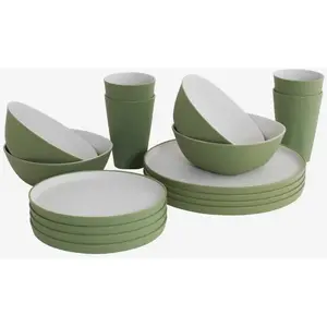 Outwell - Gala Geschirrr-Set 4 Personen - Set de vaisselle vert olive